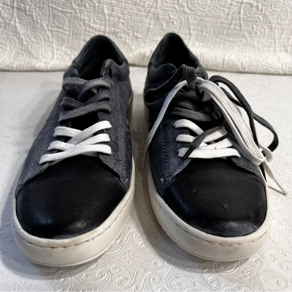 Roan by Bed Stu Men Henson Grey Black Leather Shoes Size 8 Sneakers Casual Kicks - Picture 2 of 16